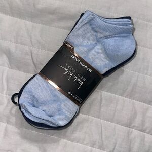 nicole miller Ladies 6 Pack No Show Ankle Socks Blue Navy Purple